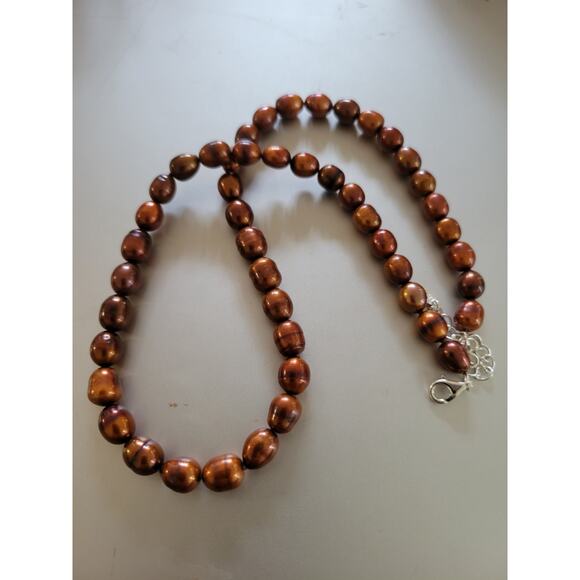 Sterling Silver Honora Brown Pearl Necklace - Picture 6 of 7